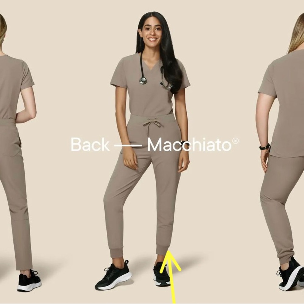 Mandala 9 Pocket Jogger Scrubs in “Macchiato”